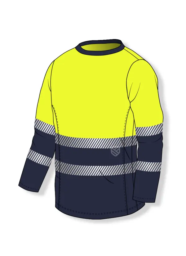 Koszulka s-shirt intensywnej widzialności UV 50+ 1 klasa widzialności