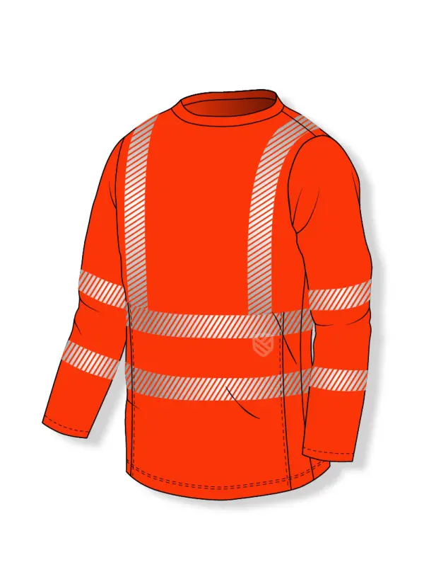 Koszulka s-shirt intensywnej widzialności UV 50+ 3 klasa widzialności