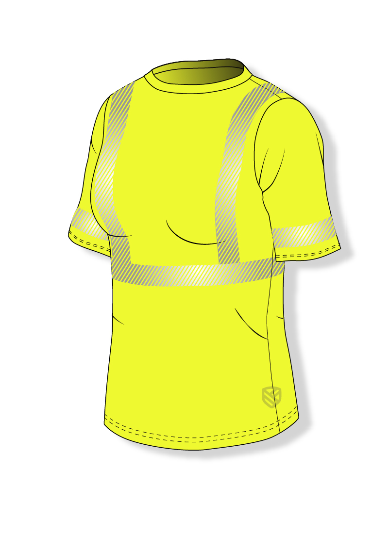 Damen T-shirt mit hoher Sichtbarkeit und UV+50